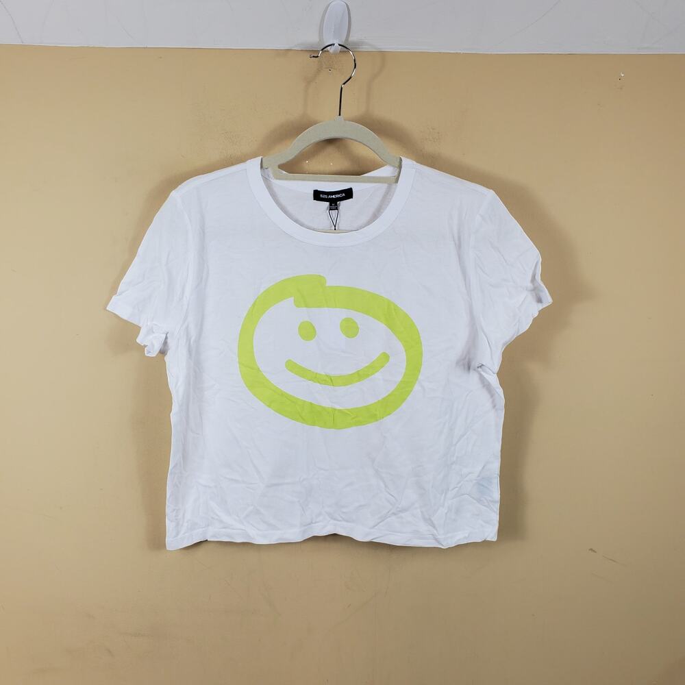 525 America Cropped Short Sleeve Smiley Tee Size M